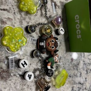 13 CROCS Jibbitz Charm Set with Yellow and Black Accents